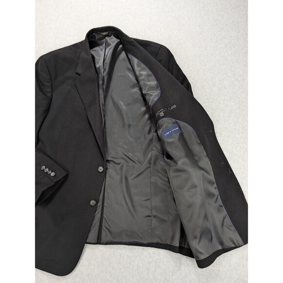 Grant Thomas Jacket Black 100% Cashmere Lord Taylor‎ Blazer Sport Dress Coat 46R - Picture 4 of 11